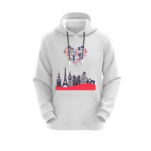 هودی زنانه مدل پاریس کد J296 رنگ سفید