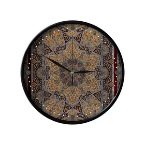 ساعت دیواری مدوپد طرح فرش قم گنبدی مدل C-Ghom091