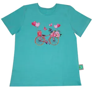 تی شرت آستین کوتاه دخترانه پیتایا مدل gbicycle