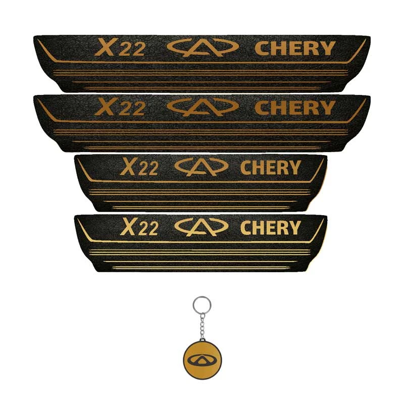 برچسب پارکابی خودرو لندمون کد LMm0063 MT مناسب برای چری X22 مجموعه 4 عددی به همراه جا کلیدی