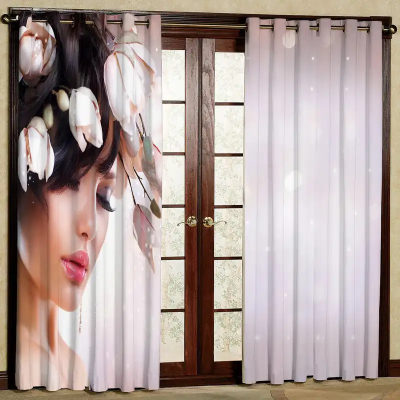 پرده مدل دختر مخمل پانچی کد 4596 سایز 200x140 سانتی متر