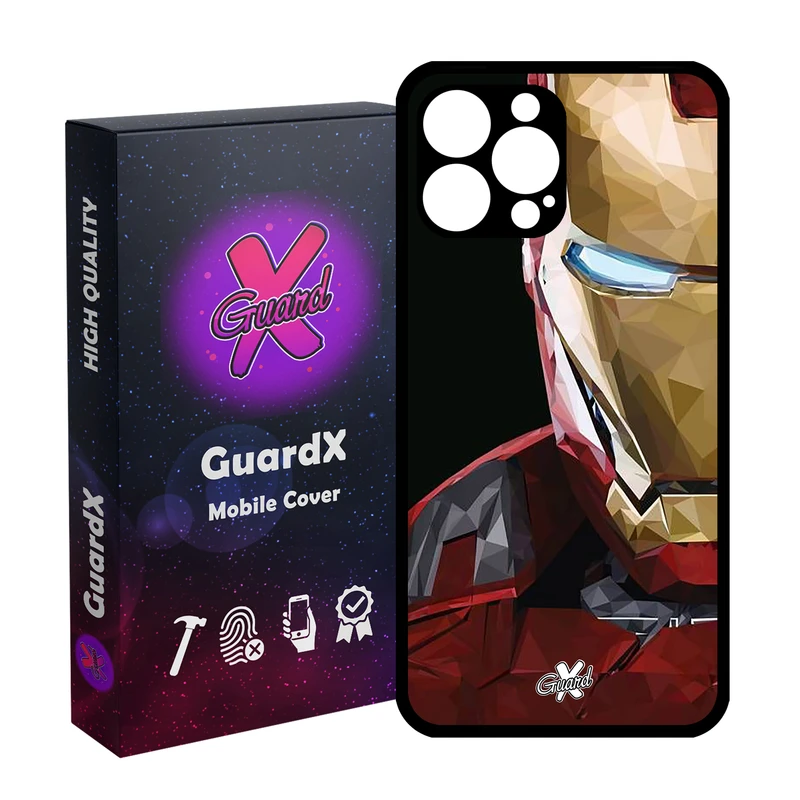 کاور گارد ایکس طرح Iron Man مدل Glass10048 مناسب برای گوشی موبایل اپل iPhone 13 Pro Max