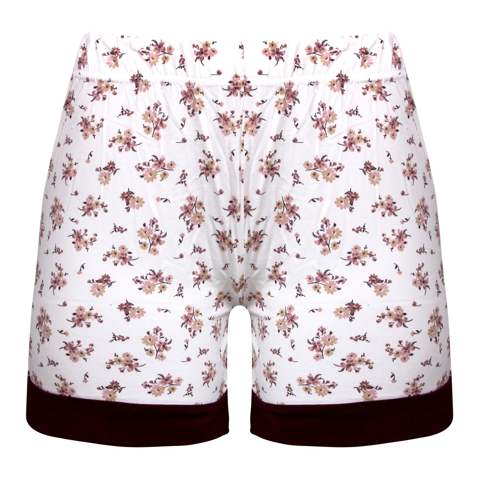 ست تاپ و شلوارک زنانه کوزا مدل پنبه ای کد 9184-3 رنگ زرشکی -  - 3