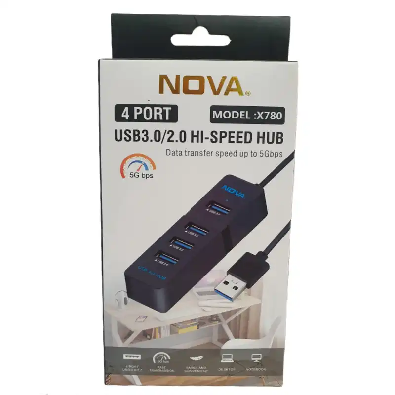 هاب چهار پورت USB3.0 نُوا مدل X780