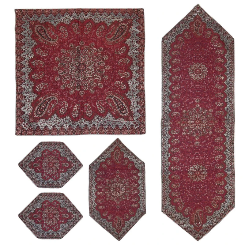 ست 5 تکه رومیزی ترمه کد k002