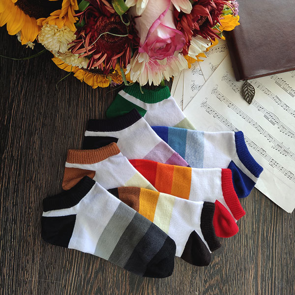 جوراب زنانه ال سون مدل راه راه کد PH647 بسته 7 عددی