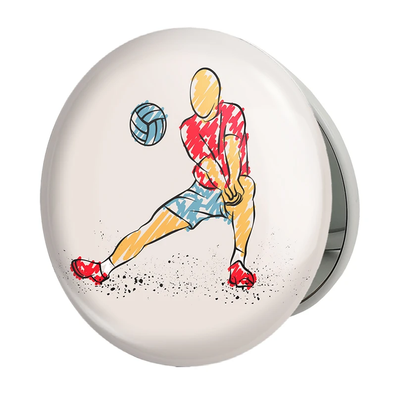 آینه جیبی خندالو طرح والیبال Volleyball مدل تاشو کد 26422 