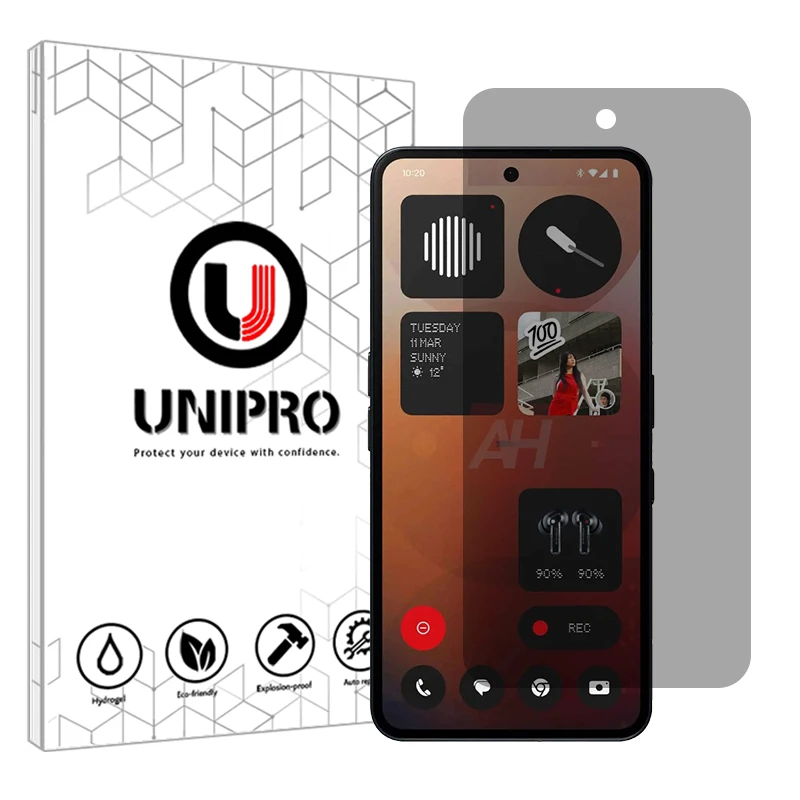 محافظ صفحه نمایش حریم شخصی یونی پرو مدل Explosion Proof مناسب برای گوشی موبایل ناتینگ Phone 3a Pro