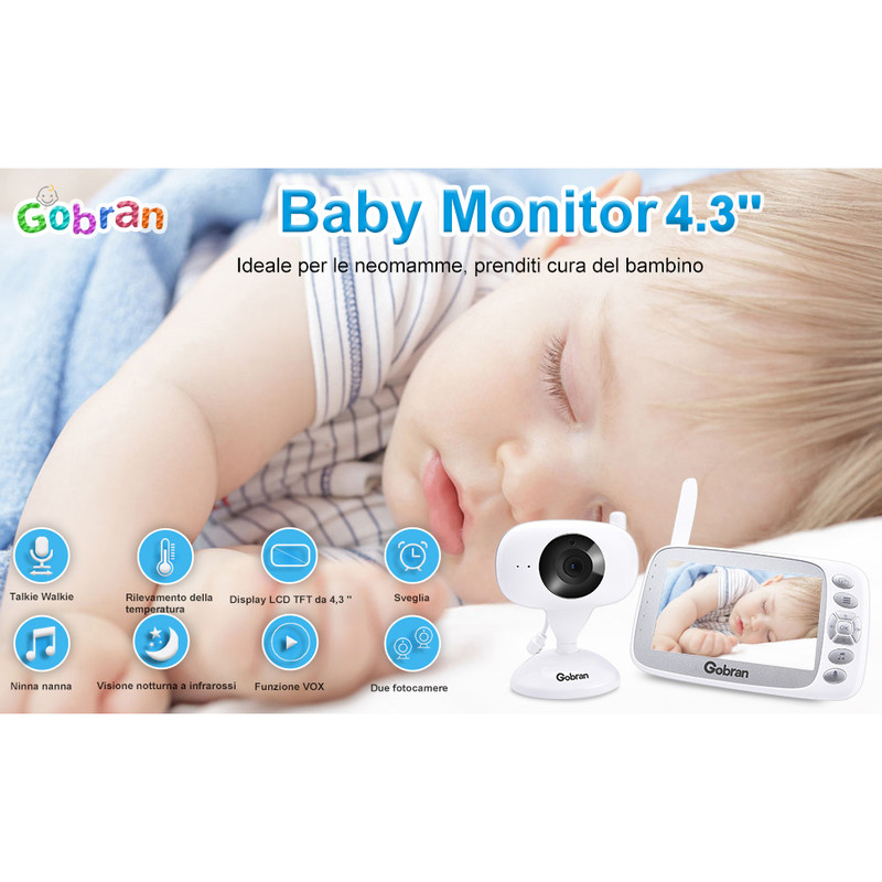 دوربین اتاق کودک گوبران مدل monitor 4.3 LCD دوربین اتاق کودک گوبران مدل monitor 4.3 LCD