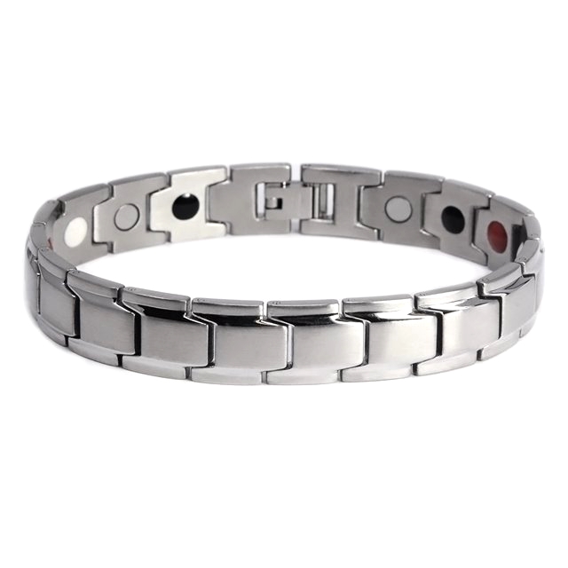 دستبند مغناطیسی مردانه مدل silver کد e7