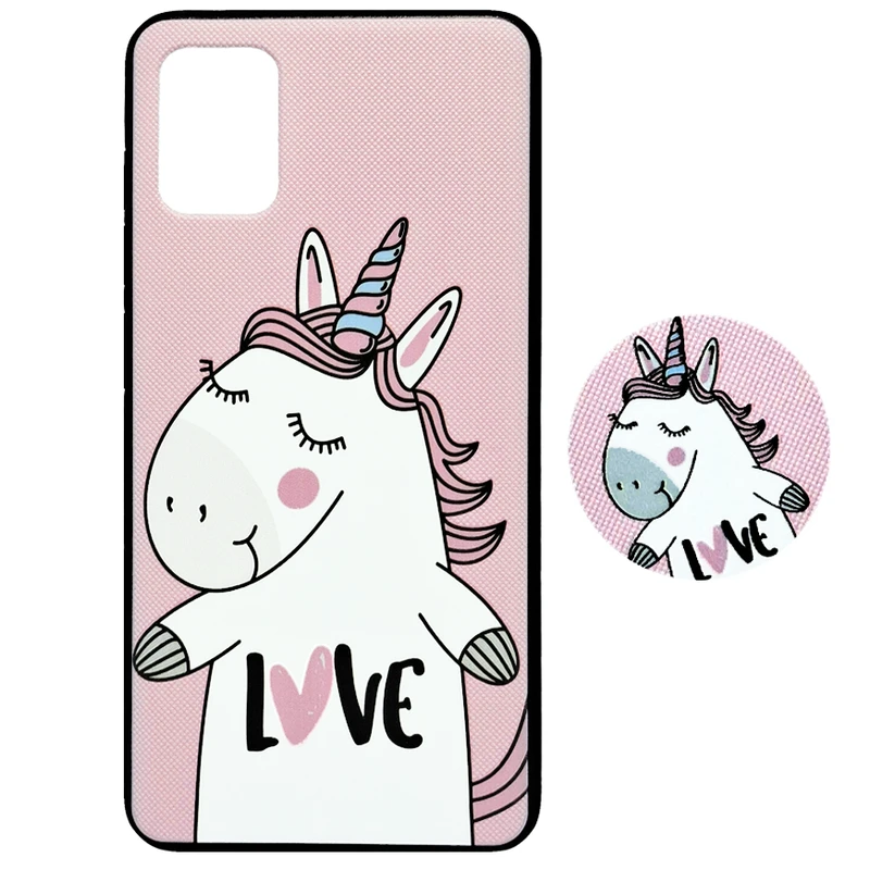 کاور مدل تک شاخ لاو مناسب برای گوشی موبایل سامسونگ Galaxy A71 به همراه پاپ سوکت