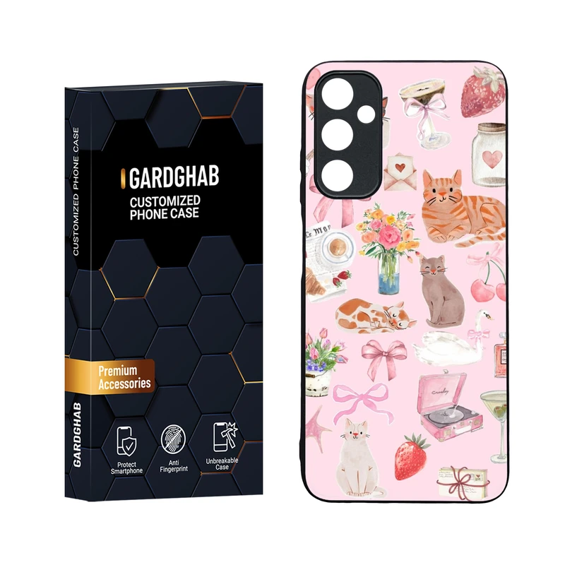 کاور گارد قاب مدل دورژله ای پشت گلس فانتزی مناسب برای گوشی موبایل سامسونگ Galaxy A05s