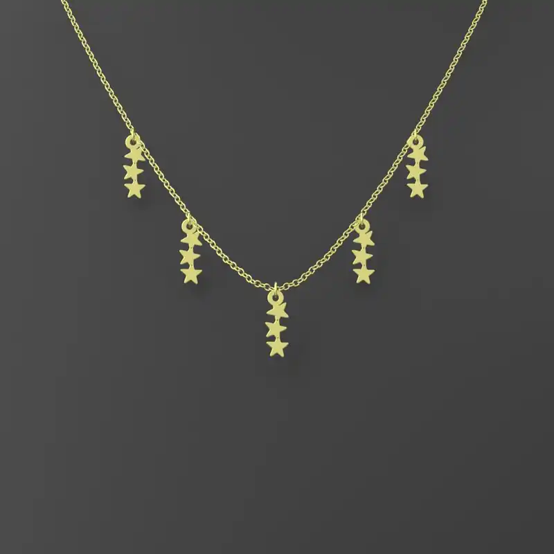 گردنبند طلا 18 عیار زنانه مدوپد مدل ستاره کد RNA12595