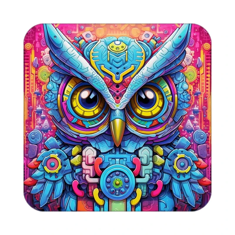 زیر لیوانی کاکتی طرح حیوانات رنگی مدل mp25757