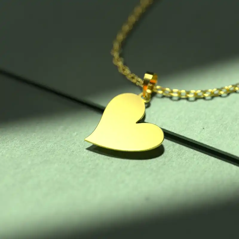 گردنبند طلا 18 عیار زنانه مدوپد مدل قلب کد E1159