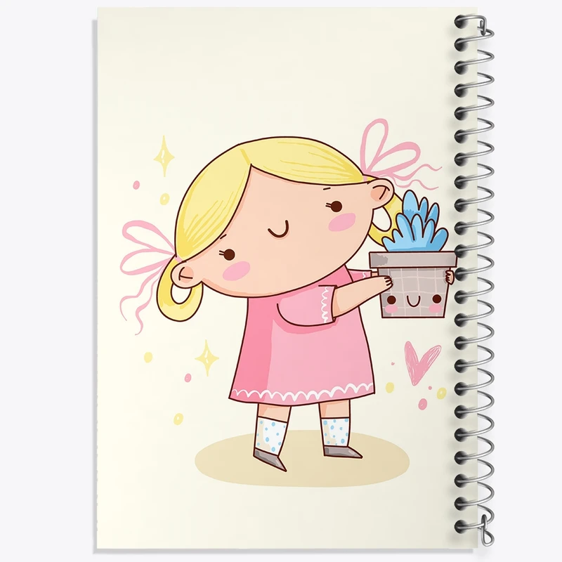 دفتر نقاشی 50 برگ خندالو طرح دخترانه کد F1965