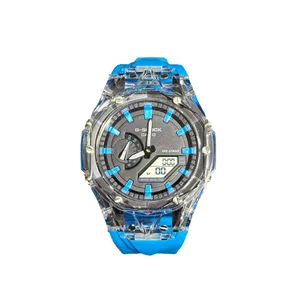 ساعت مچی عقربه‌ای مردانه کوارتز مدل کرنومتر دو زمانه پمپی کد G1001