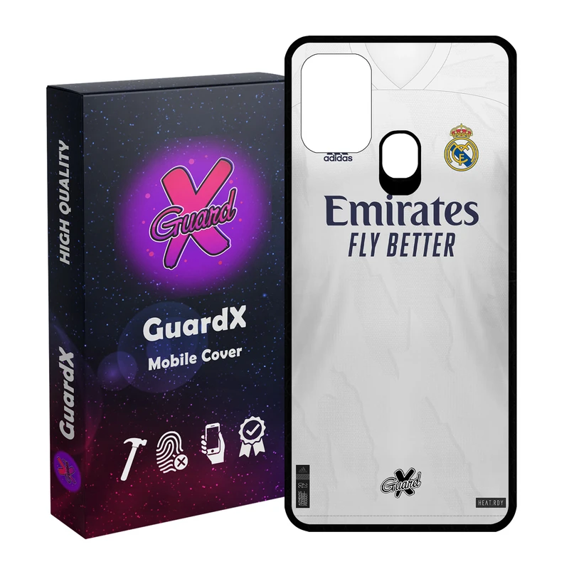 کاور گارد ایکس طرح Real Madrid مدل Glass10254 مناسب برای گوشی موبایل سامسونگ Galaxy M31 / M31 Prime / F41