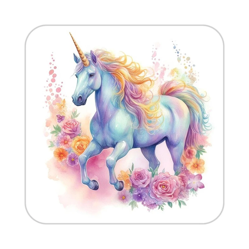 زیر لیوانی کاکتی طرح اسب تک شاخ و یونیکورن مدل mp32930