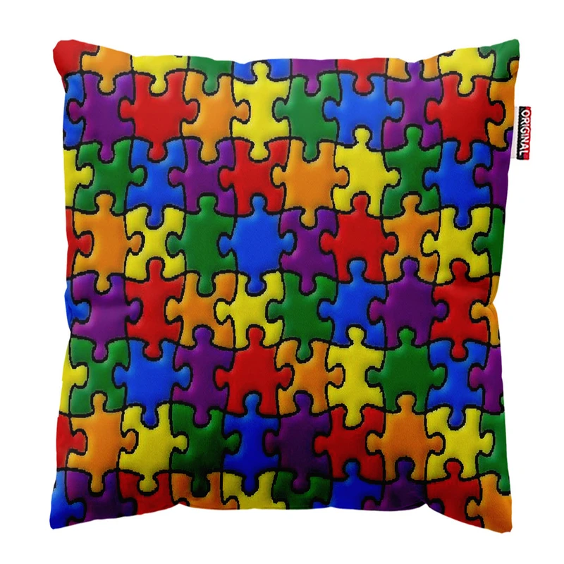 کوسن پاد آفرین طرح پازل سایز 30*30 سانتی متر کد 758