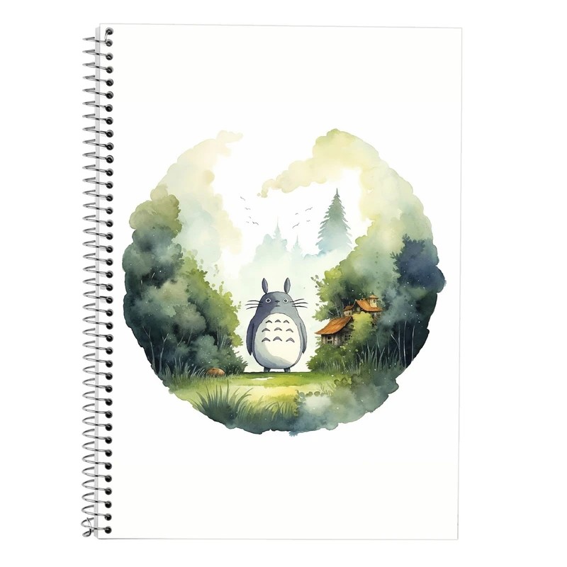 دفتر زبان 50 برگ مدوپد مدل سه خط طرح Ghibli کد DF2392