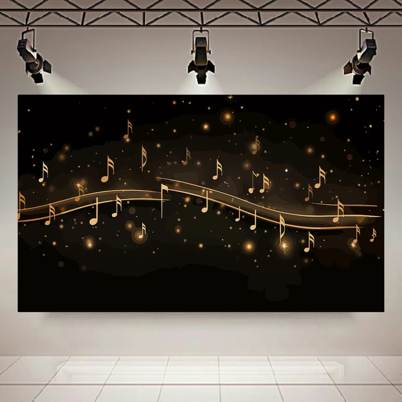  تابلو بوم طرح مخمل موسیقی مدل ملودی ستارگان کد AR303691