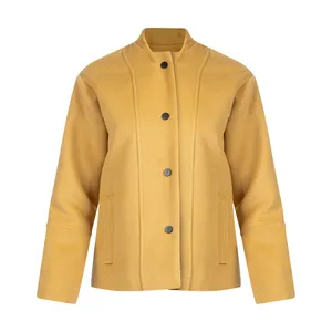 پالتو زنانه سرژه مدل 230154 رنگ خردلی