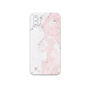 MAHOOT  Blanco-Pink-Marble Cover Sticker for Samsung Galaxy M01