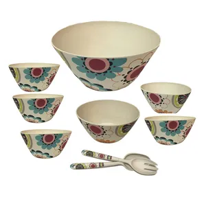  سرویس غذاخوری 9 پارچه مدل FL طرح گل