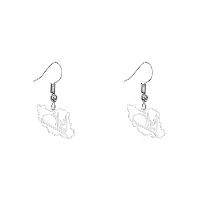 گوشواره زنانه هایکا طرح نقشه ایران مدل ha-220