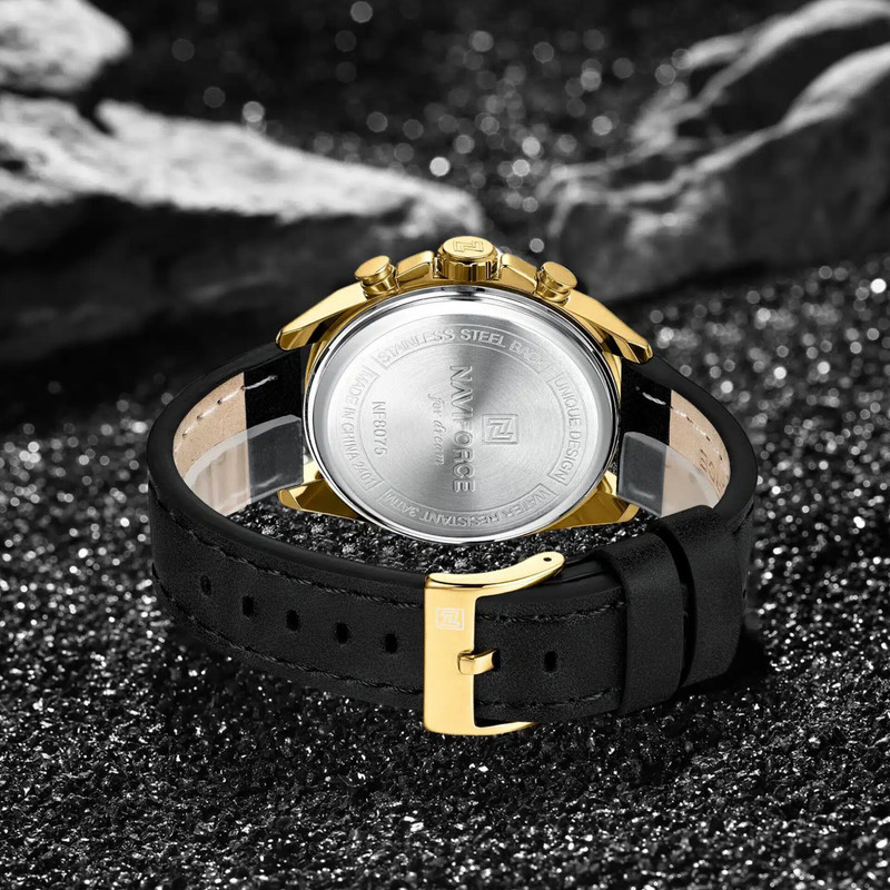 ساعت مچی عقربه‌ای کوارتز مردانه نیوی فورس مدل سه موتوره کد NF8075GB