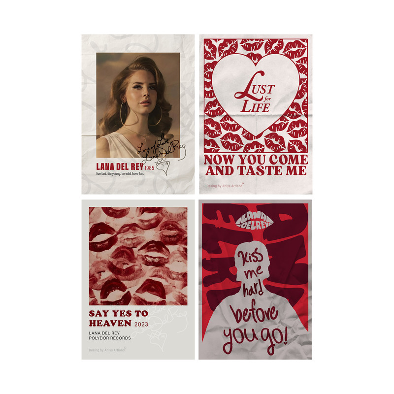 پوستر مدل مجموعه 8 عددی طرح پینترستی کد 10