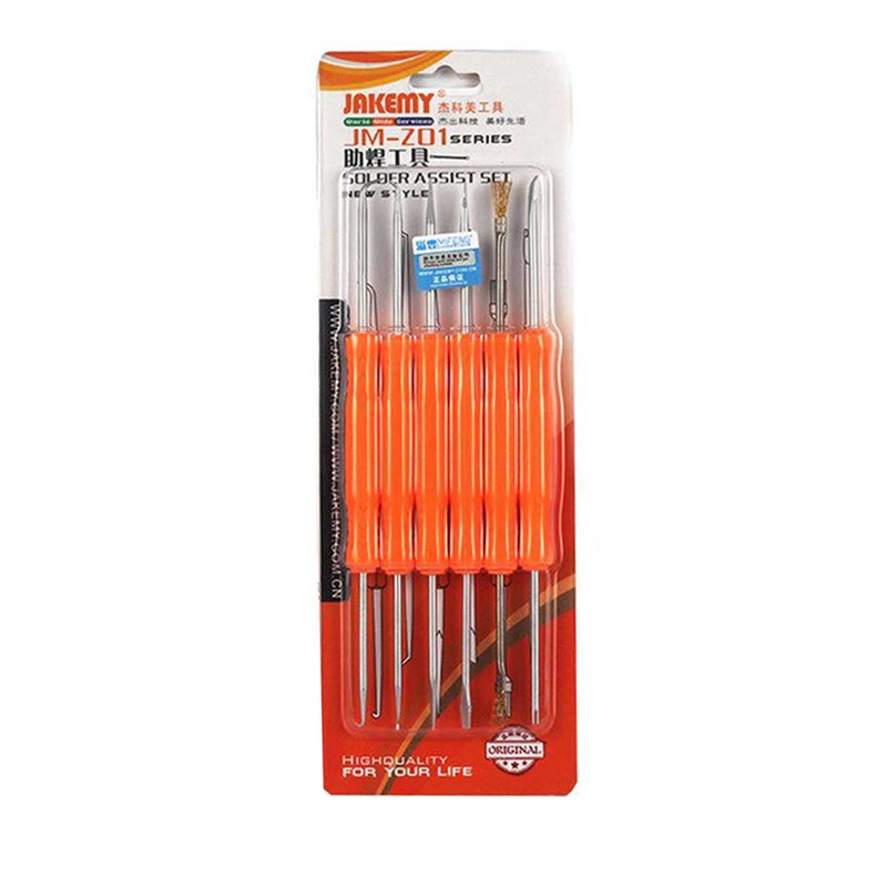 ابزار لحیم کاری جاک می مدل JM-Z01 مجموعه 6 عددی ابزار لحیم کاری جاک می مدل JM-Z01 مجموعه 6 عددی