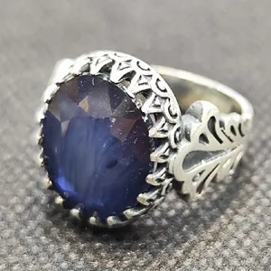 انگشتر نقره مردانه مدل سنگ یاقوت کد 61