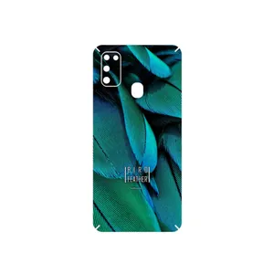 MAHOOT Green Feather Cover Sticker for Samsung Galaxy M21