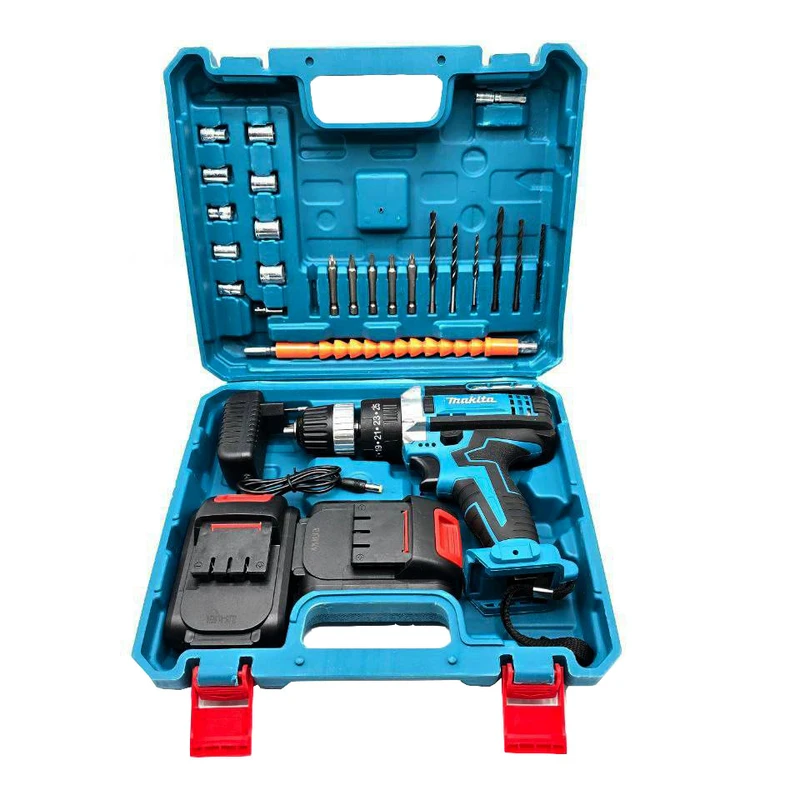 مجموعه 26 عددی دریل چکشی سه نظام 10 میلیمتری 118 ولت ماکیتا مدلMAK-118V