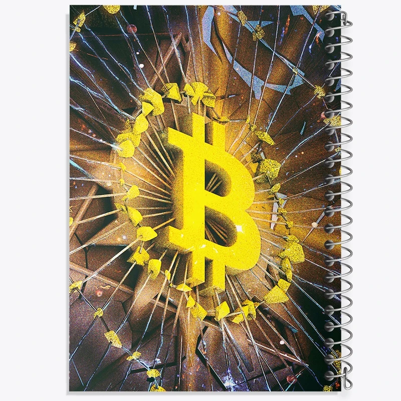 دفتر ژورنال نویسی 50 برگ خندالو مدل نقطه ای طرح بیت کوین (Bitcoin) کد F722
