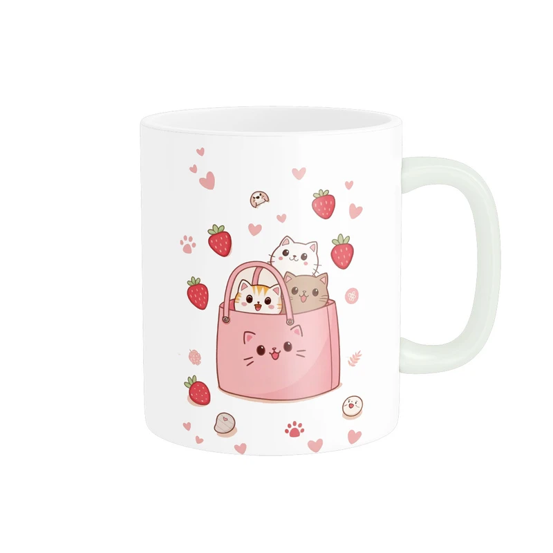 ماگ پاد آفرین مدل گربه ای کیوت فانتزی طرح بامزه کارتونی کد 833