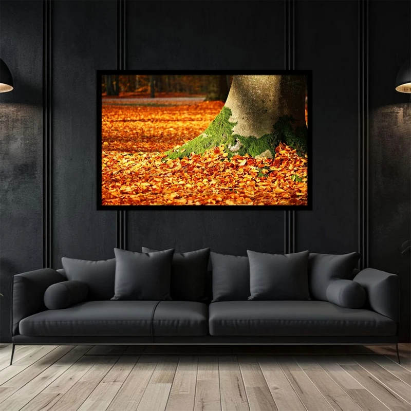 تابلو بکلیت طرح کلاسیک و هنری درخت و فصل پاییز  مدل B-bu5135