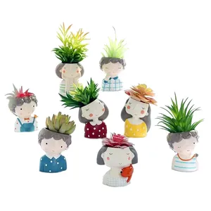 مجسمه مدل کوچولوهای گلدانی مجموعه 8 عددی
