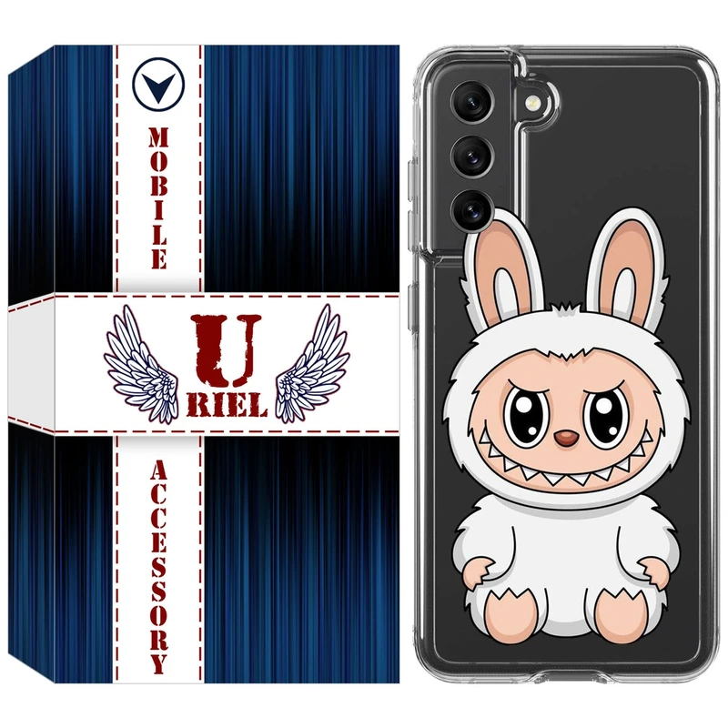 کاور یوریل قاب مدل Clear کد 113 طرح لبوبو Labubu مناسب برای گوشی موبایل سامسونگ Galaxy S21 FE