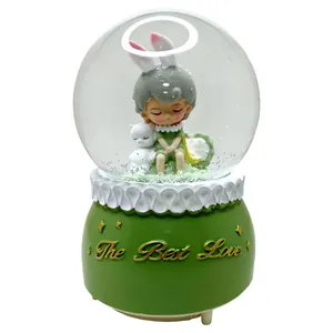 گوی موزیکال مدل کوکی  The Best Love طرح پسر گوش خرگوشی و خرس کوچولو کد KA9085