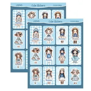 برچسب لاژید مدل اسم سامیا طرح دختر کارتونی بسته 2 عددی