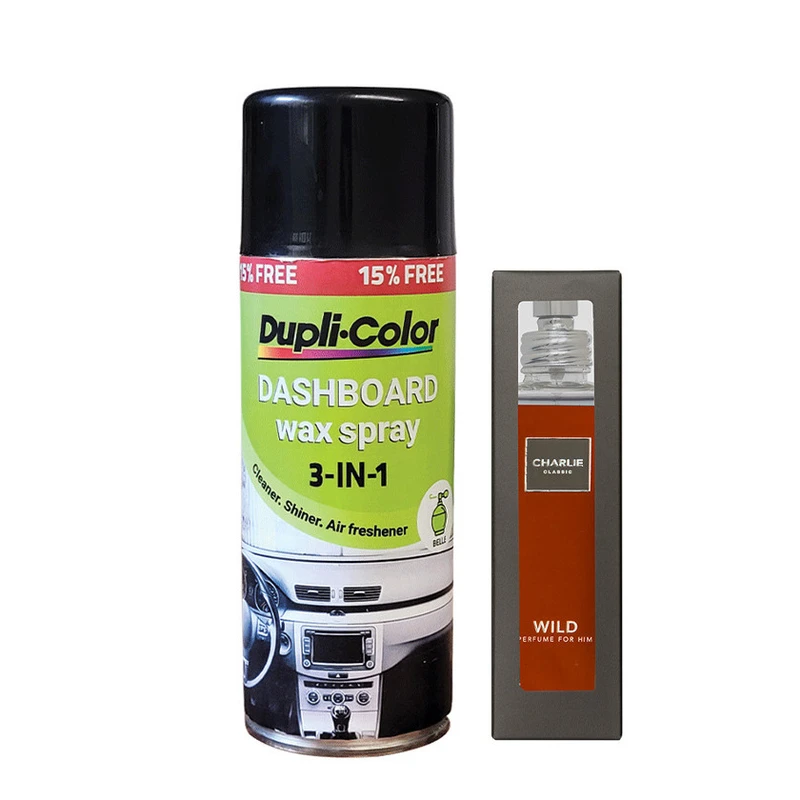 اسپری پولیش و خوشبوکننده داشبورد دوپلی کالر مدل belle wild حجم 400 میلی لیتر مجموعه 2 عددی