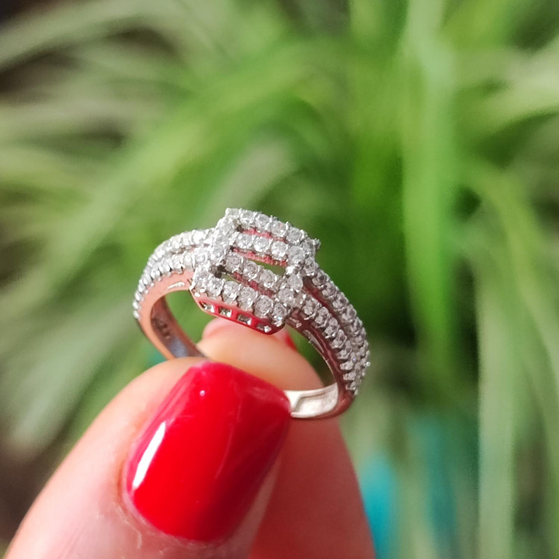 انگشتر نقره زنانه مدل جواهری کد JW5055 انگشتر نقره زنانه مدل جواهری کد JW5055