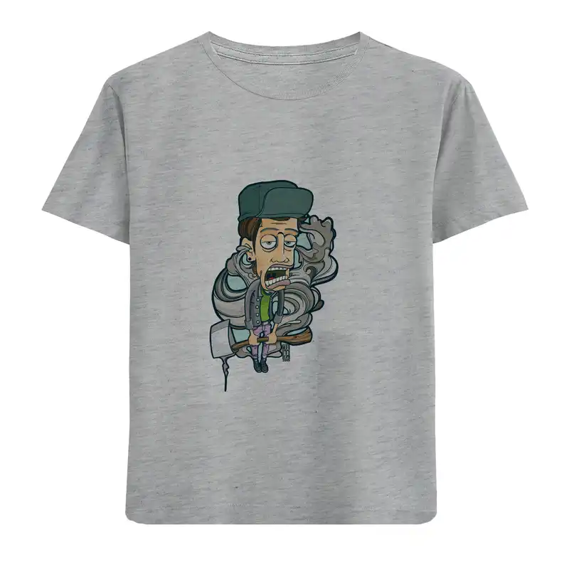 تی شرت آستین کوتاه بچگانه مدل آدمک و تبر D36