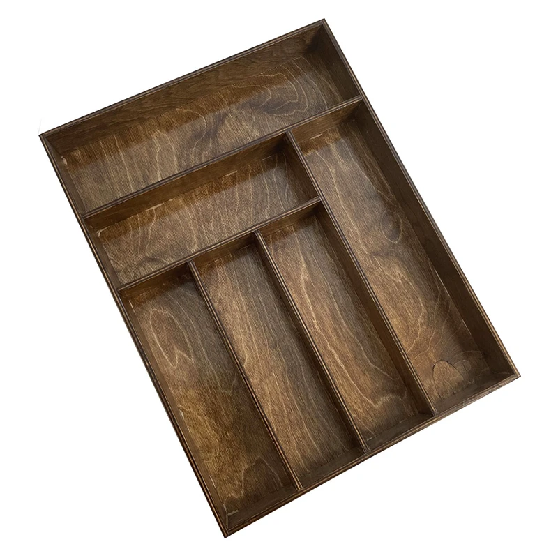 جای کارد و چنگال مدل 6461 چوبی کلاسیک 6 خونه