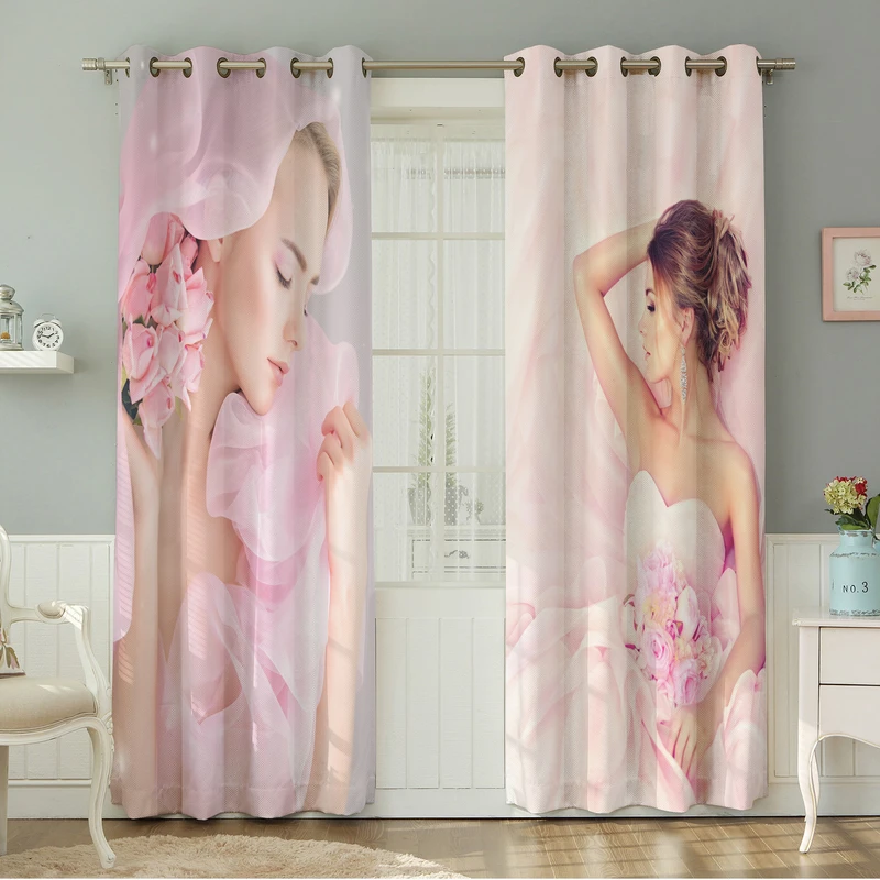 پرده نیروانا طرح  چهره مدل مخمل کد 5044سایز 140×280 سانتی متر