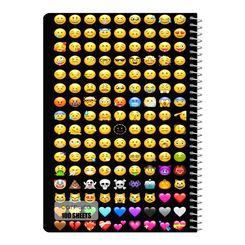 دفتر مشق 100 برگ سیمی کارنیکا طرح ایموجی Emoji کد 43379