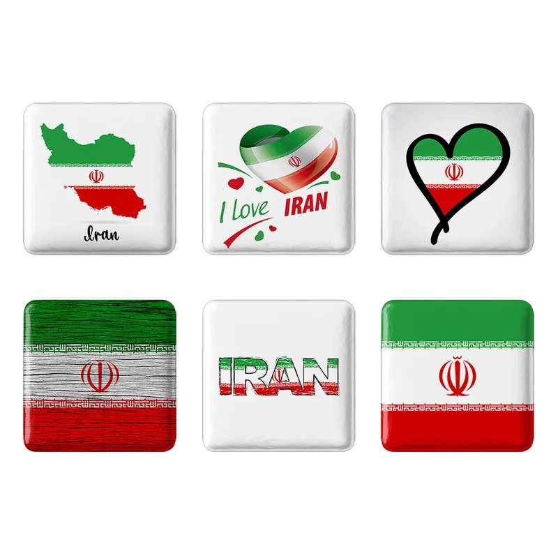 مگنت خندالو طرح پرچم ایران کد 1211B مجموعه 6 عددی